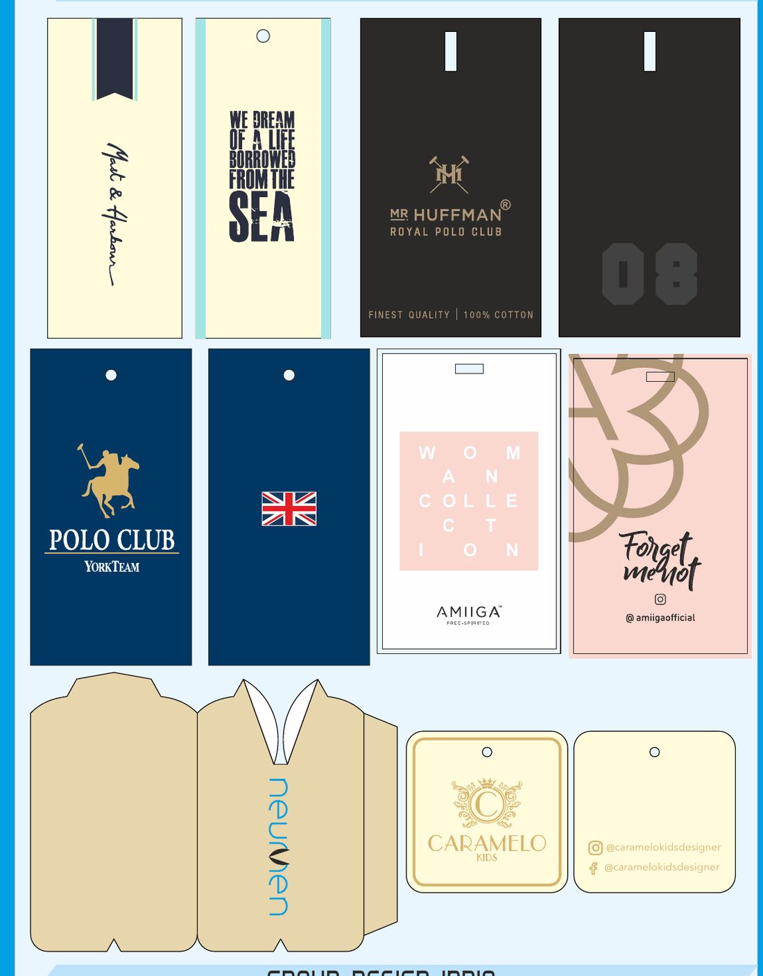 Premium tags — Polo Club, Caramelo
